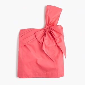 J crew one shoulder bow top wildflower pink 00